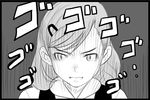  bad_id bad_pixiv_id comic dress greyscale hair_ornament kinoshita_nanako masao monochrome solo translation_request yamada-san_wa_tottemo_baka_nan_desu 