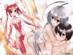  bath duplicate haiyore!_nyaruko-san koin kuuko long_hair nude nyaruko tagme_(character) 