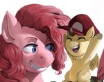  female feral friendship_is_magic hair horse kevinsano long_hair mammal my_little_pony pegasus pink_hair pinkie_pie_(mlp) pony pound_cake_(mlp) smile wings 