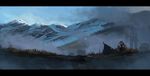  clouds game_of_thrones grass landscape mountain outside rajhin scenery sky smoke 