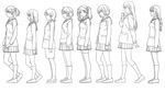  amagami ayatsuji_tsukasa chart height_comparison highres morishima_haruka nakata_sae nanasaki_ai ponytail sakurai_rihoko school_uniform twintails 