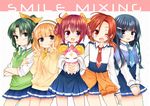  :d ;d aoki_reika bad_id bad_pixiv_id blue_neckwear bow candy_(smile_precure!) cardigan clothes_around_waist double_v hairband hino_akane_(smile_precure!) hoshizora_miyuki kise_yayoi long_hair midorikawa_nao multiple_girls nanairogaoka_middle_school_uniform necktie one_eye_closed open_mouth pink_bow ponytail precure school_uniform short_hair skirt sleeves_rolled_up smile smile_precure! sweater sweater_around_waist sweater_vest tsukudani_norio v white_background white_hairband 