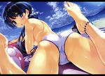  ass barefoot beach bikini cameltoe hasekura_airi misaki_kurehito scan swimsuit topless ushinawareta_mirai_wo_motomete 