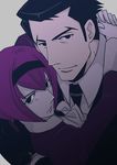  1boy 1girl android artist_request hairband hug necktie pixiv_thumbnail r_dorothy_wayneright resized roger_smith the_big_o 