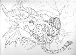  cheetah dark_natasha dragon feline kiba_cheetah kibacheetah male mammal monochrome saliva tongue vorarephilia vore 