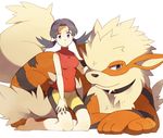  arcanine bad_id bad_pixiv_id bare_legs barefoot bike_shorts black_hair blue_eyes crystal_(pokemon) earrings gen_1_pokemon hand_on_leg jewelry kneeling looking_at_viewer no_bandana no_headwear otoufu_(oto_hu) pokemon pokemon_(creature) pokemon_special twintails white_background 