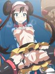  blue_eyes blush breasts brown_hair censored fat fat_man female_protagonist_(pokemon_bw2) kiryu_manzoku mei_(pokemon) panties pantyhose penis pokemon pokemon_(game) pokemon_bw2 prostitution pussy shirt_lift shoes sneakers torn_clothes torn_panties torn_pantyhose underwear 