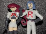  beard clothing ear_piercing facial_hair female hair human james jesse male piercing pok&eacute;mon purple_hair red_hair team_rocket the_truth 