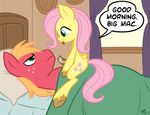  &#3232;_&#3232; animal_genitalia bed big_macintosh_(mlp) blue_eyes cute cutie_mark dickgirl english_text equine erection female feral fluttershy_(mlp) friendship_is_magic green_eyes hair horse horsecock intersex long_hair male mammal megasweet my_little_pony pegasus penis pillow pink_hair pony text tongue tongue_out tumblr wings 