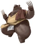  2013 anthro brown_fur clothing fundoshi fur gouki_(the_spicy_ninja_scrolls) humanoid_hands japanese_clothing kinoshita-jiroh male mammal overweight overweight_male robe simple_background solo the_spicy_ninja_scrolls underwear ursine white_background 