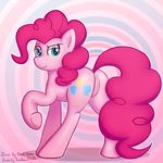  anus blue_eyes butt cutie_mark equine female feral friendship_is_magic hair horse long_hair looking_at_viewer mammal my_little_pony pink_hair pink_theme pinkie_pie_(mlp) pixelarrow pony pussy raised_leg randomdouche smile solo tumblr 