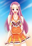  cheerleader face kakizaki_misa kishida-shiki long_hair mahou_sensei_negima! pink_hair solo 