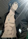  abs hosaka jpeg_artifacts male_focus manly minami-ke open_clothes open_shirt screencap shirt solo stitched third-party_edit 