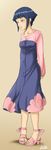  dress hyuuga_hinata lost_one_zero naruto naruto_(series) sandals short_hair solo standing 