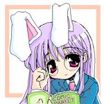 animal_ears bespectacled bunny_ears ehime_mikan glasses lowres purple_hair red_eyes reisen_udongein_inaba solo touhou 