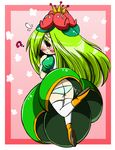  1girl ? blush green_hair lilligant personification pokemon red_eyes tear tears 