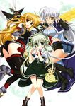  absurdres animal_ears ass asteion breasts dog_days einhart_stratos fate_testarossa flat_chest fujima_takuya heart heart_hands highres large_breasts leonmitchelli_galette_des_rois lion_ears lyrical_nanoha mahou_shoujo_lyrical_nanoha_vivid multiple_girls scan tail thighhighs 