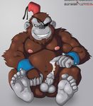  balls big_balls big_muscles big_penis bobo brown_fur chubby cum cumshot darkviper199027 erection eye_patch eyewear foot_focus fur generator_rex grey_skin hindpaw looking_at_viewer male mammal monkey monkeysuit muscles nipples orgasm paws penis precum primate solo toes 