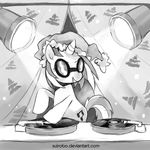  cutie_mark equine eyewear female feral friendship_is_magic glasses greyscale hair horn horse long_hair mammal monochrome my_little_pony pony suikuzu suirobo unicorn vinyl_scratch_(mlp) 