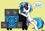  blue_hair cutie_mark dishwasher equine eyewear female feral friendship_is_magic glasses hair horn horse john_joseco mammal my_little_pony pony red_eyes solo unicorn vinyl_scratch_(mlp) 