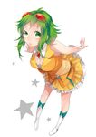  goggles green_eyes green_hair gumi highres momoiro_oji solo standing star vocaloid 