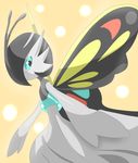  antennae beautifly beautifly_(cosplay) black_hair blue_eyes butterfly cosplay gardevoir no_humans pokemon wings 