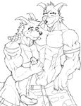  anthro balls bandicoot biceps big_muscles blush brothers butch_bandicoot clothing crash_bandicoot_(series) crash_bandicoott_(series) crunch_bandicoot cum duo erection eyes_closed fur gay glove handjob incest leaking licking love male mammal marsupial muscles mutant_serpentina pants pecs penis precum scar sex sheath sibling siblings tattoo tongue topless tribal tribal_tattoo video_games 