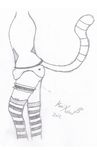  &hearts; bulge crossdressing girly invalid_tag karix karixolu male markings pencil sketch solo stockings torso underwear 