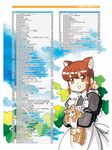  animal_ears brown_hair cat cat_ears holding leaf maid orange_eyes solo table_of_contents takemoto_izumi 