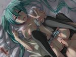  beaten bed bed_sheet black_legwear blood blue_eyes blue_hair blush bra breasts bruise bunguru clothed_sex cum cut cuts hatsune_miku injury legs_up long_hair lying menstrual_pad missionary on_back panties panty_pull penis pubic_hair pussy_juice rape sex sheet_grab tampon tears thighhighs torn_clothes torn_thighhighs translation_request twintails uncensored underwear vaginal very_long_hair virgin vocaloid yuttan 