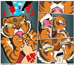  angry_sex anthro cum cum_in_mouth cum_inside erection feline fellatio female handjob human kung_fu_panda licking male mammal master_tigress oral oral_sex orgasm penis r!p red_eyes sex straight tiger tongue tongue_out 