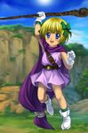  absurdres belt bianca&#039;s_daughter bianca's_daughter blonde_hair blue_eyes cape child dragon_quest dragon_quest_v gloves hair_ribbon hair_ribbons highres mutsuki_(moonknives) ribbon socks square_enix staff 