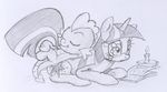  book candle dragon equine female feral friendship_is_magic hair horn horse lolover long_hair male mammal monochrome my_little_pony plain_background pony scalie sketch spike_(mlp) twilight_sparkle_(mlp) 