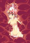 animal_ears artist_request blush breasts bunny_ears bunny_girl deep_in_the_forest digestion freedomthai green_eyes highres inside_creature navel nipples nude open_mouth pussy red_hair slime tentacle vore 