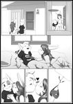  acchan_(arkaid) arkaid black_and_white blush cabbit cat comic cub cuddling feline gay girly hybrid kissing lagomorph love male mammal minoru monochrome rabbit socks text the_neon_children the_neon_children:_the_comic young 