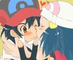  child couple hikari_(pokemon) kiss love lowres pokemon pokemon_(anime) satoshi_(pokemon) 