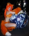  cosplay costume female firefox fox fursuit human mammal solo 