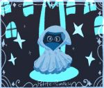  2018 animated anthro blue_clothing blue_theme castle clothed clothing deltarune detailed_background digital_media_(artwork) eyewear floating fully_clothed glasses hood looking_at_viewer outside petite-pumpkin ralsei robe shadow signature solo sparkle star white_eyes window 