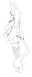  arkaid black_and_white cabbit cat crossdressing feline girly hair hybrid lagomorph male mammal monochrome purse rabbit rodent solo trap 