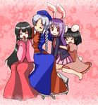  animal_ears bad_id bad_pixiv_id bunny_ears hat houraisan_kaguya inaba_tewi japanese_clothes mito_ayame multiple_girls nurse_cap reisen_udongein_inaba touhou yagokoro_eirin 