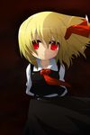  arms_behind_back blonde_hair hair_ribbon necktie oka_(bananashoe) red_eyes red_neckwear ribbon rumia short_hair solo touhou 