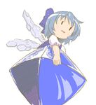  angel_(evangelion) bow chibi cirno kusaba_(kusabashiki) neon_genesis_evangelion parody ramiel smile solo touhou 