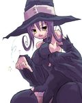  bad_id bad_pixiv_id bare_shoulders blair hat purple_hair solo soul_eater star thighhighs toonaka witch_hat 