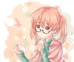  bad_id bad_pixiv_id food glasses inu_x_boku_ss leikangmin pink_eyes pink_hair roromiya_karuta solo twintails 