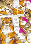  &hearts; anthro better_late_than_never breasts camel_toe close-up comic daigaijin duo feline female foreplay kung_fu_panda lesbian licking lying mammal master_tigress mei_ling nipples oral_fingering orange_eyes pillow pussy_juice red_eyes saliva south_chinese_mountain_cat stripes tiger tongue wet_panties 