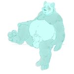  bear belly celestial flaccid fur green_fur male mammal nude overweight panda penis sheath solo 