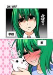  =_= anger_vein black_eyes blush doll green_eyes green_hair kazami_yuuka long_hair mattari_yufi mood_swing solo touhou 