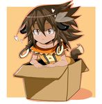  bad_id bad_pixiv_id beast_king_(sekaiju) box brown_hair cardboard_box heart in_box in_container kuzu_kow sekaiju_no_meikyuu sekaiju_no_meikyuu_3 tail 