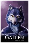  2012 badge bhavfox canine fur looking_at_viewer male mammal solo wolf yellow_eyes 