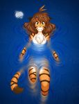  feline female flora_(twokinds) hair mammal night stars stripes tiger tom_fischbach twokinds water 
